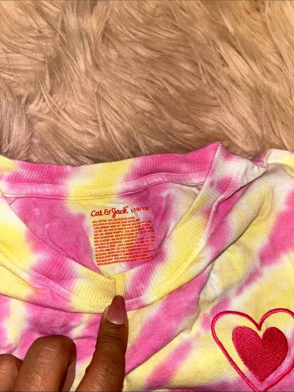 Old Navy Black Graphic Tee & Pink Yellow Tie-Dye Tee Set for Kids